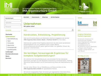 Typo3-CMS - IMA Ingenieurbüro Abele
