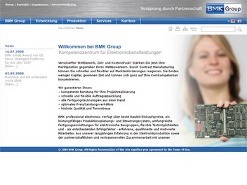 Gestaltung der Webseite - BMK-Group