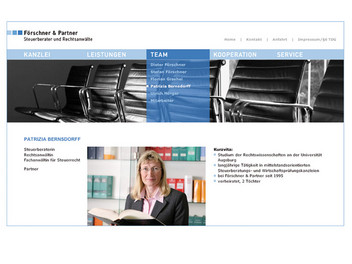 Webdesign der Kanzleiwebseite - Förschner & Partner
