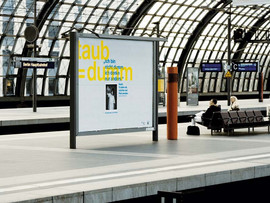 Gehörlosenkampagne – Faltblatt, Plakate, Spielkarten